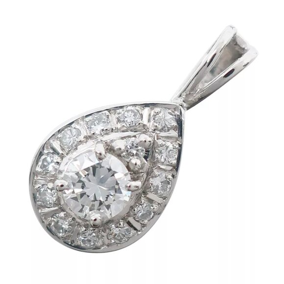 Pendanttop – NISHIKINO VINTAGE KYOTO Pendant top Pt950Platinum/diamond 2.2g Women